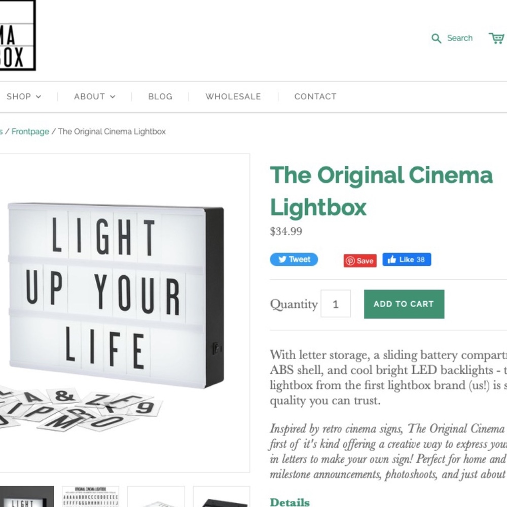 The Original Cinema Lightbox